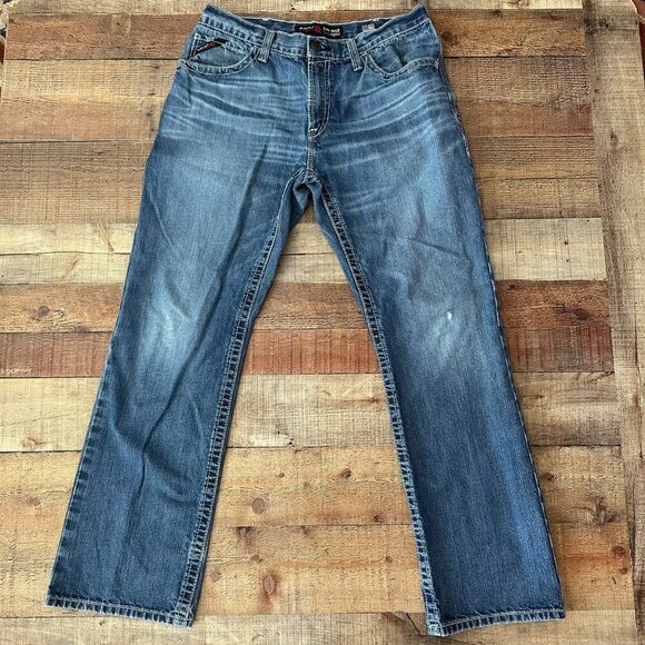 Ariat FR Low Rise M4 Boot Jeans 35x34 Made In Mexico 100% Cotton - Picture 1 of 11